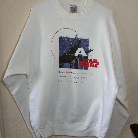 Vintage 1995 The Art of Star Wars exhibit San Francisco sweatshirt - Picture 2 of 16
